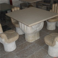 G682 granite stone garden table and chair